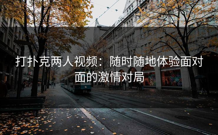 打扑克两人视频：随时随地体验面对面的激情对局
